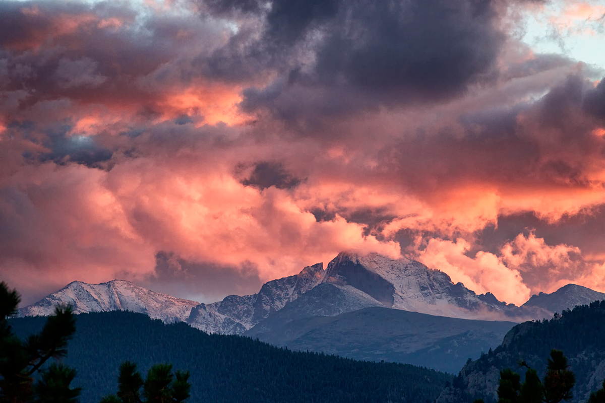 Sunset Light Above the Peaks