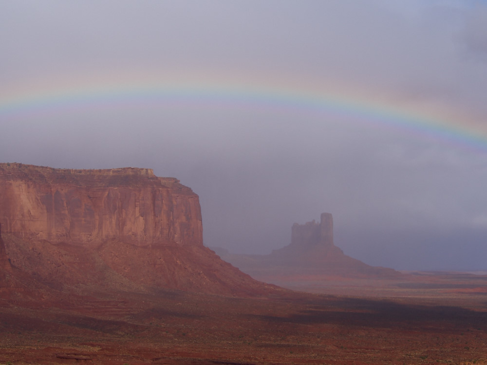 Bad weather in Monument Valley 