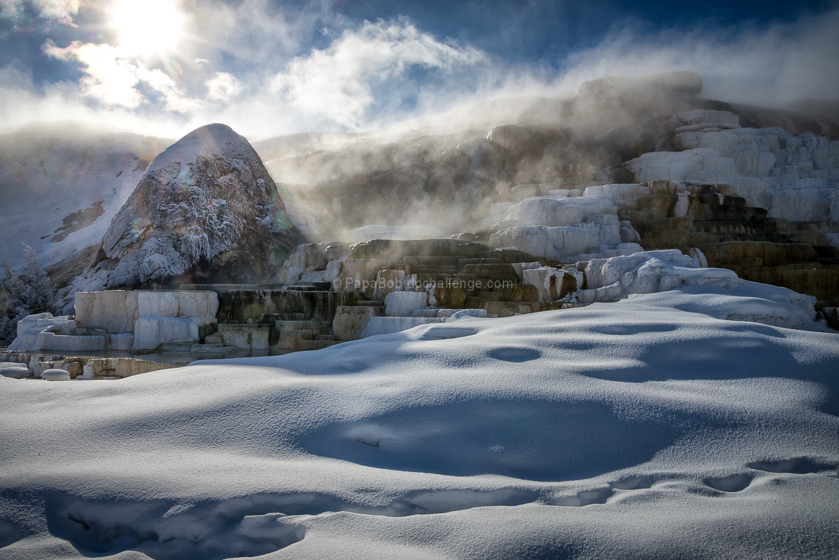 Where Hot Meets Cold - Mammoth Hot Springs