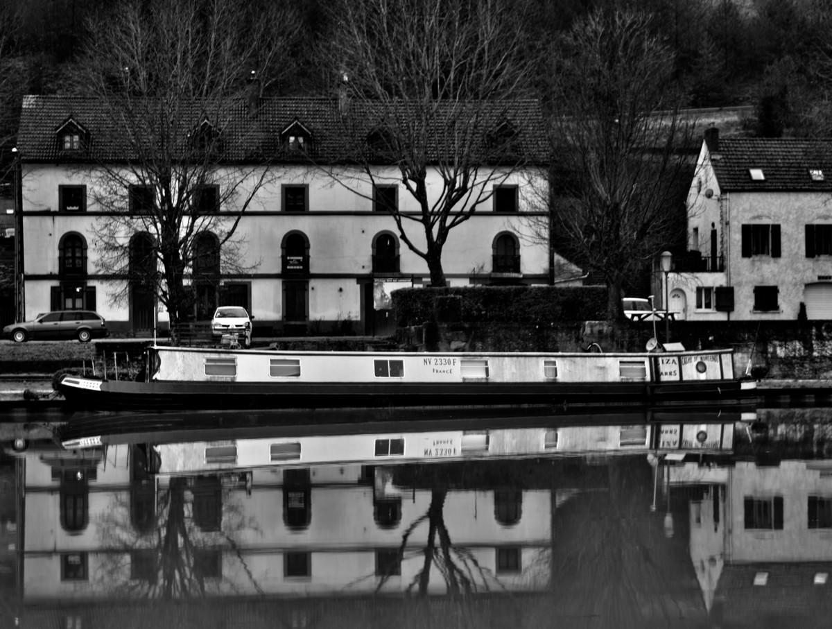 Barge on a canal