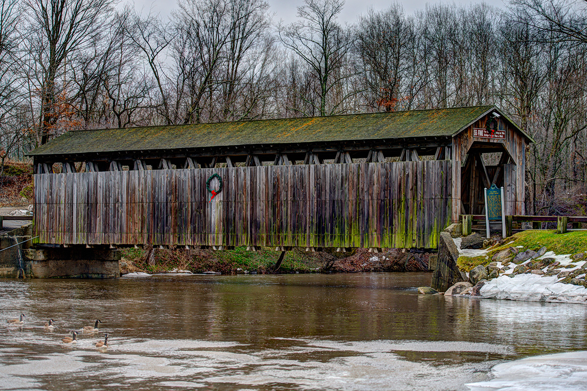 Aging Wall on the Fallasburg Covered Bridge