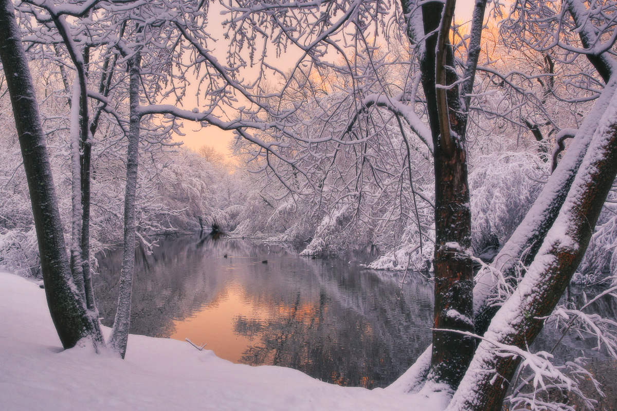  Muddy river after a snowstorm