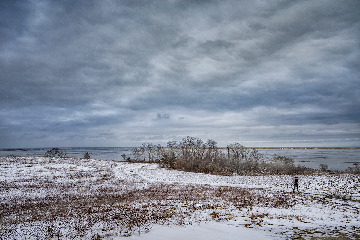 Snow Shower at Fort Hill