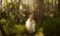Bride in the woods