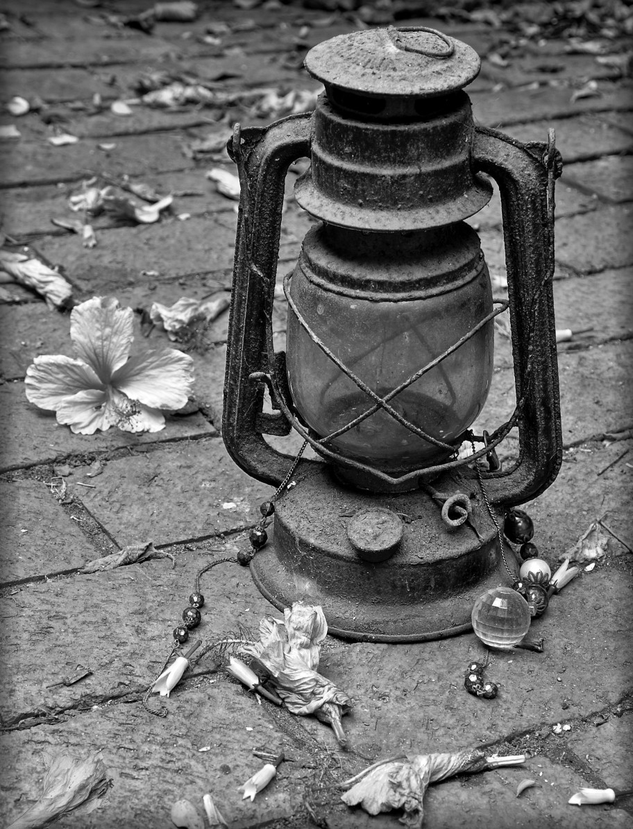 old oil lantern