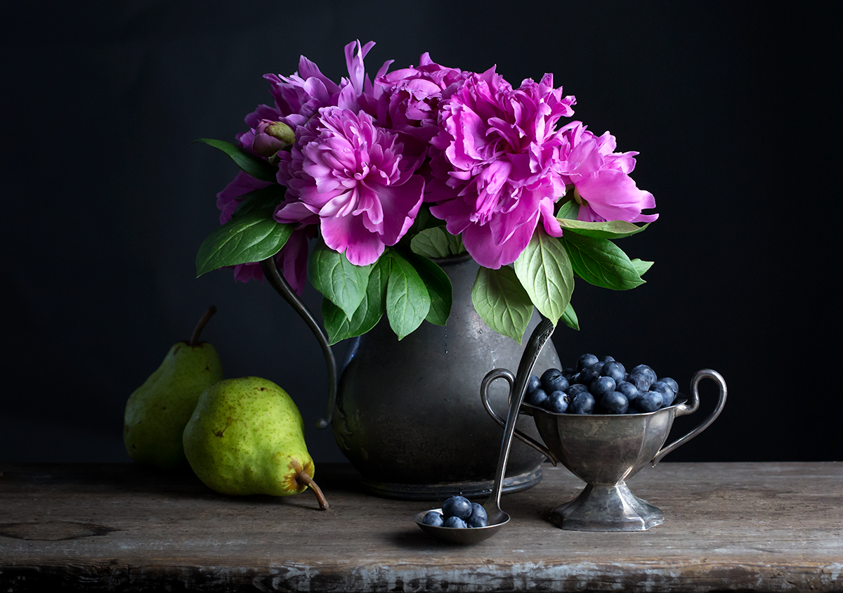 Peonies-and-Fruit