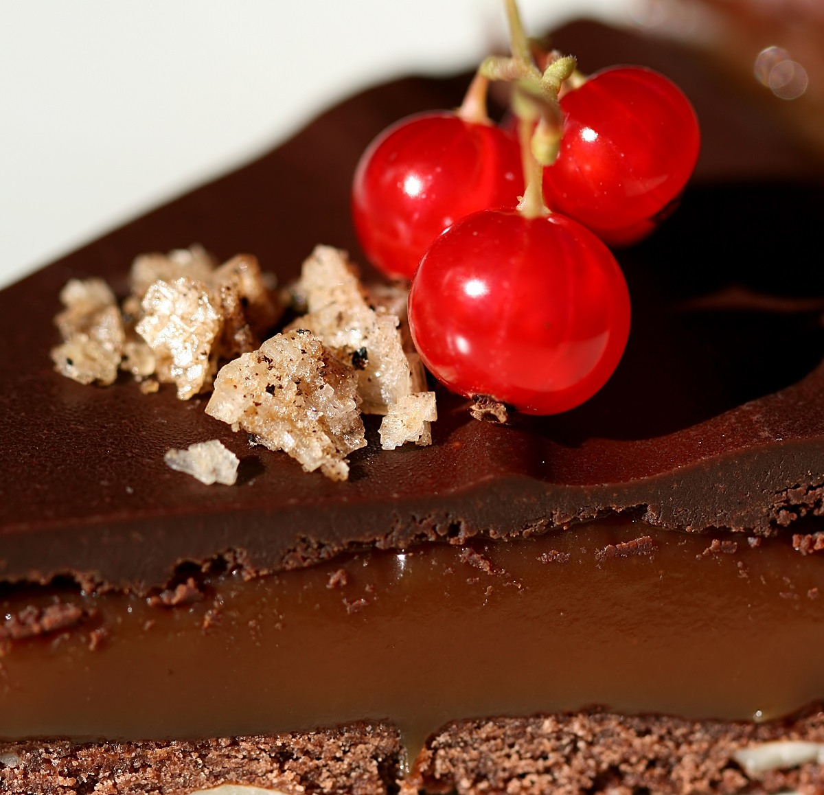 Caramel Fudge Tart with Licorice Salt