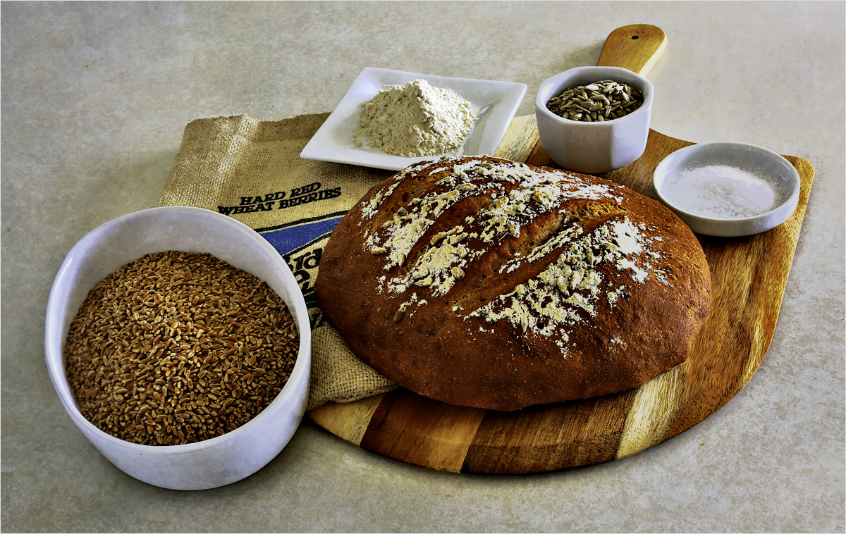 100% Whole Wheat Free-Form Artisan Loaf