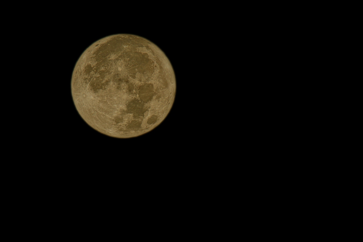 Clear Sky and Supermoon