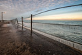 Seawall with icicles