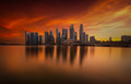 Fiery Cityscape
