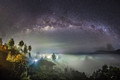 Misty Bromo with Milky Way
