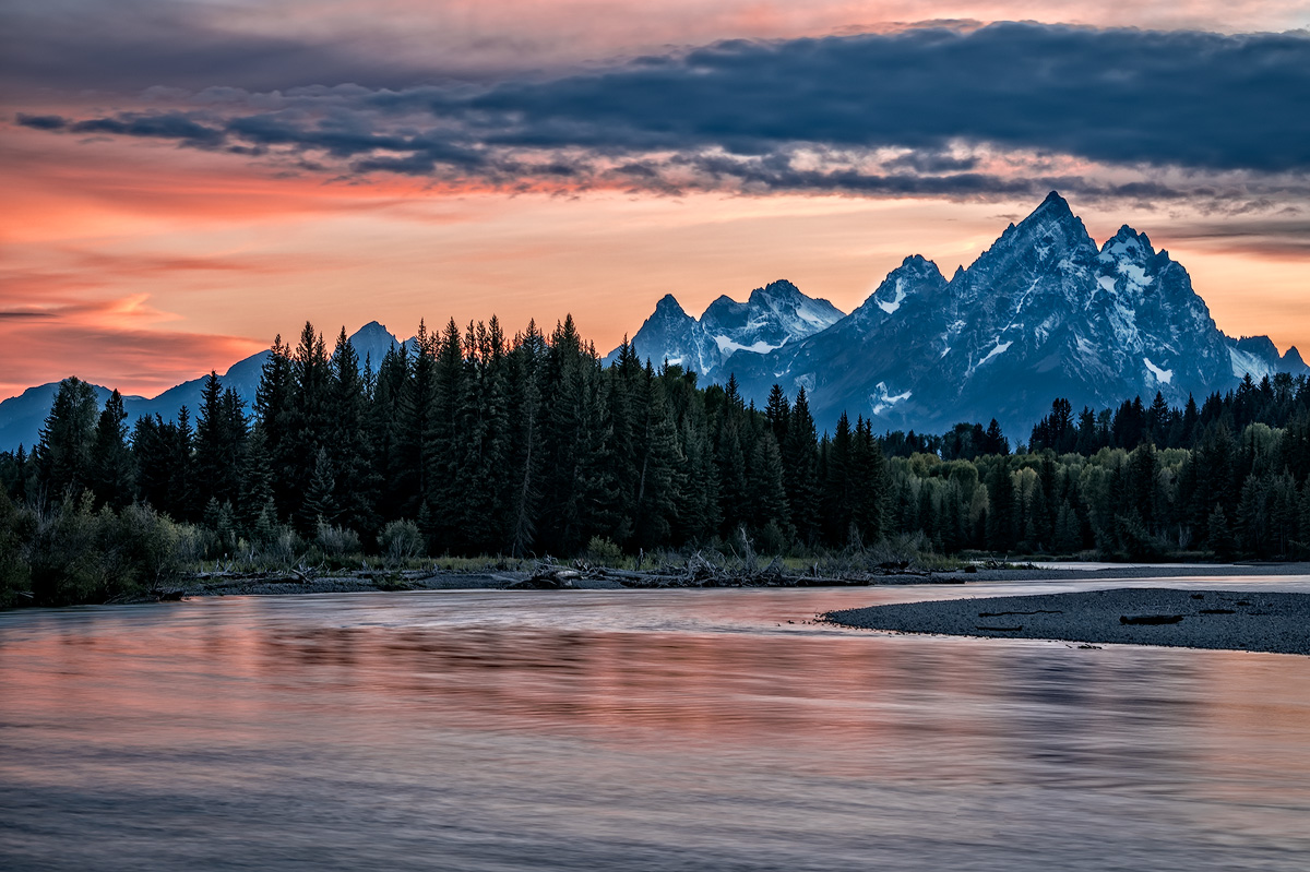 Sunset over Snake River, Grand Teton National Park