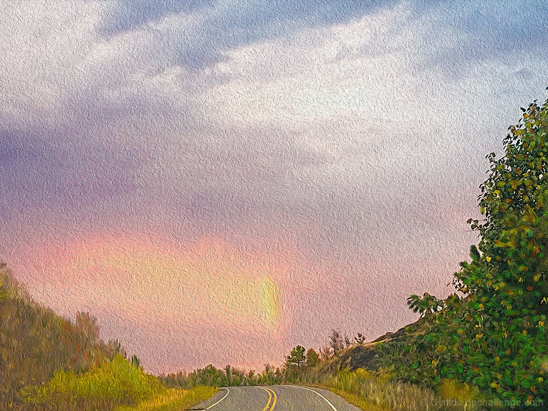 Southern Lights at Sunset