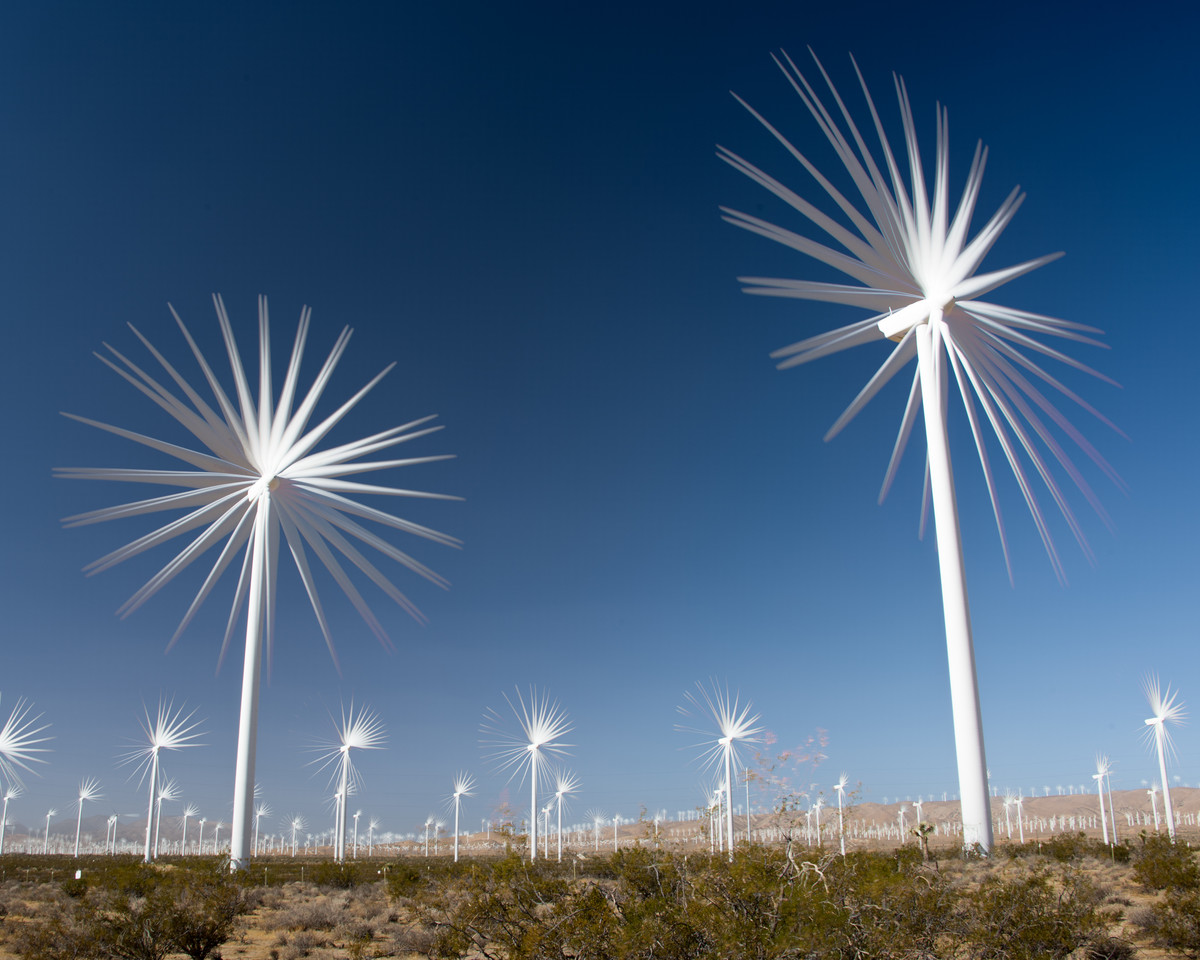 Mojave WInd Turbines Stacked-