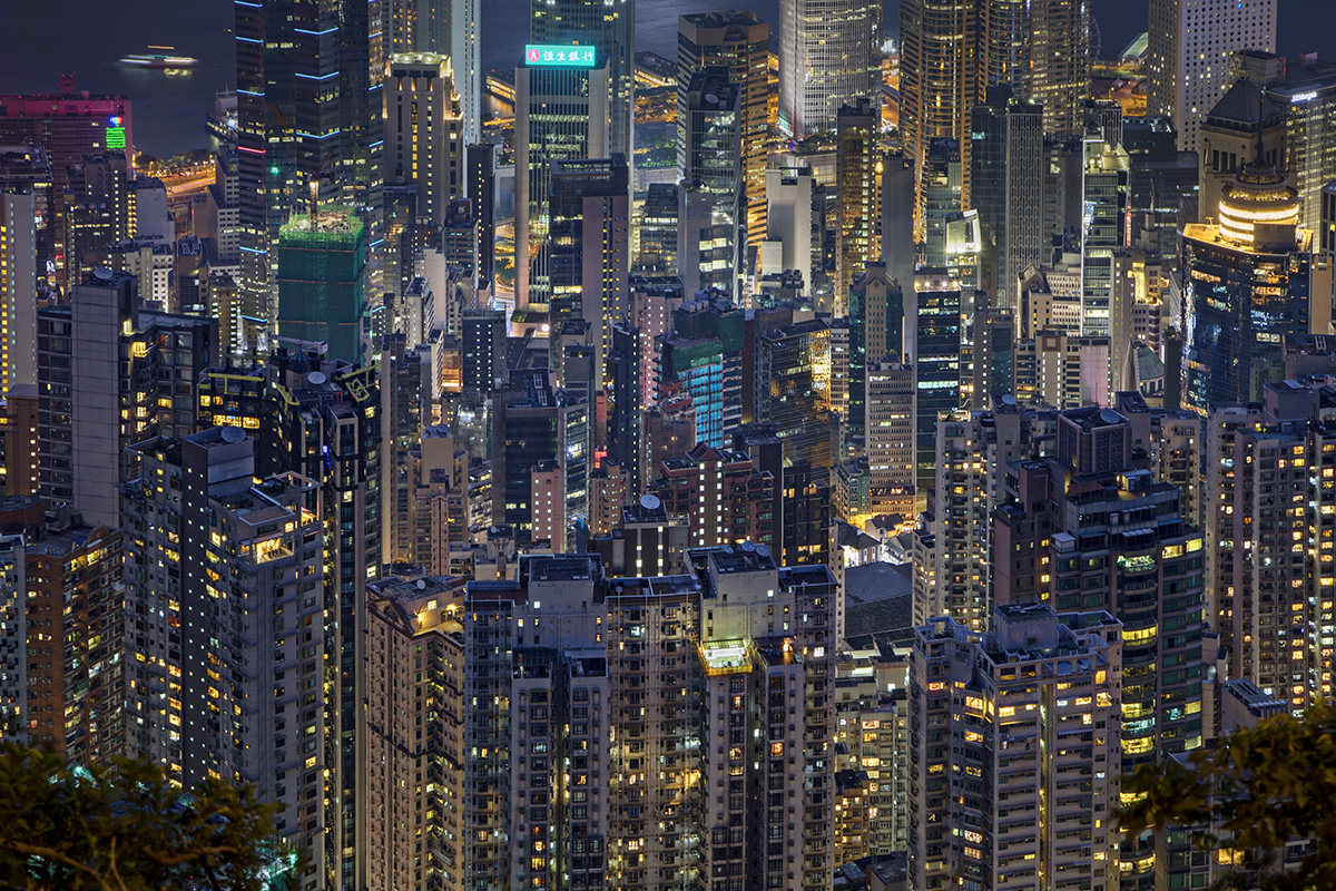 At the top of The PEAK, Hong Kong