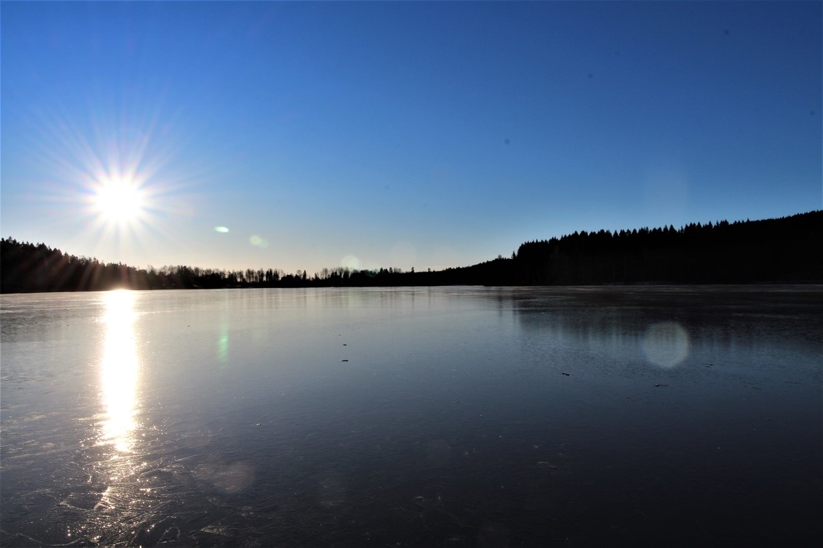 Frozen lake