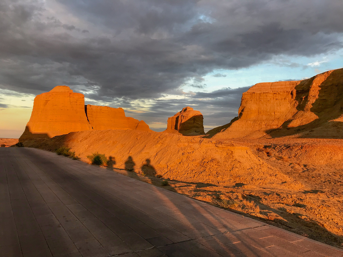 The sun sets in the west