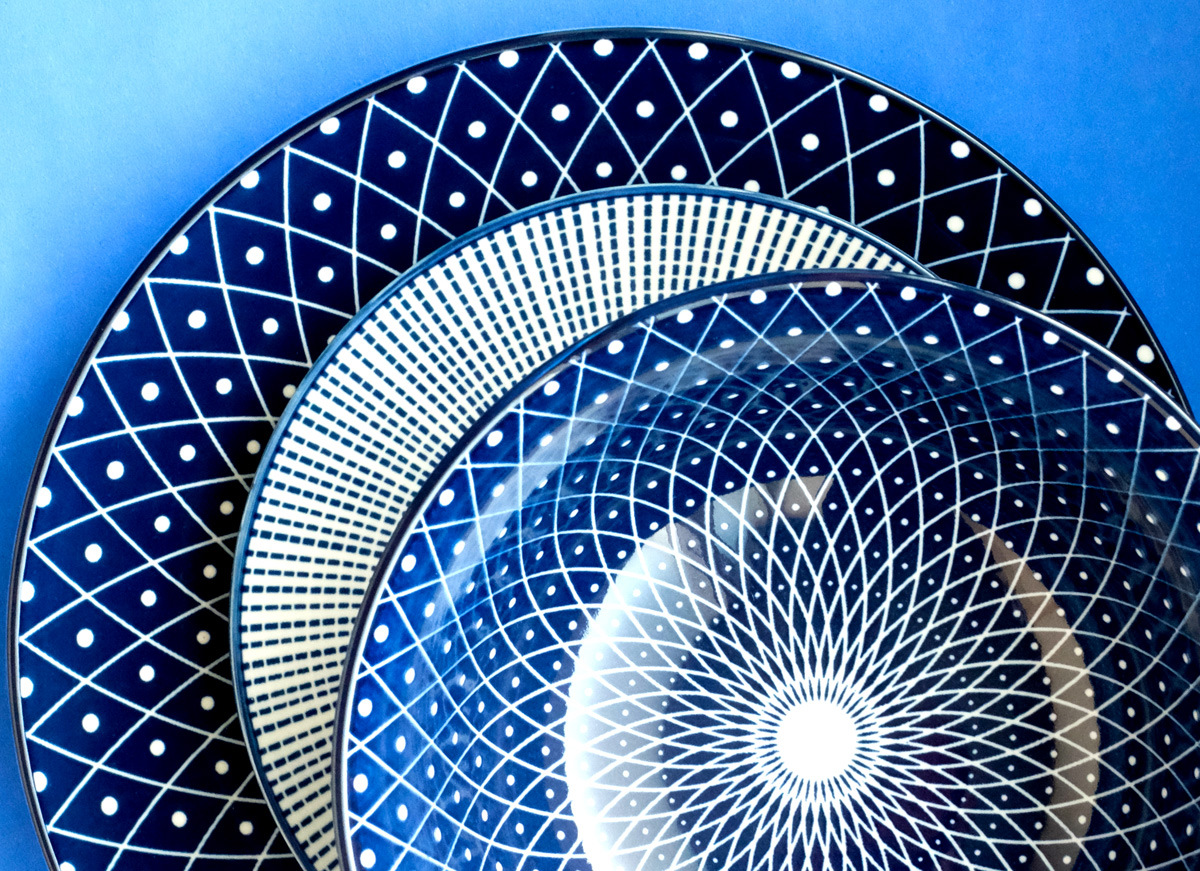 Grandma's blue crockery