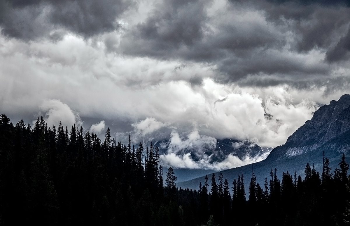 Clearing mountain storm