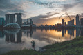 Glowing Sunset Overlooking Skyline