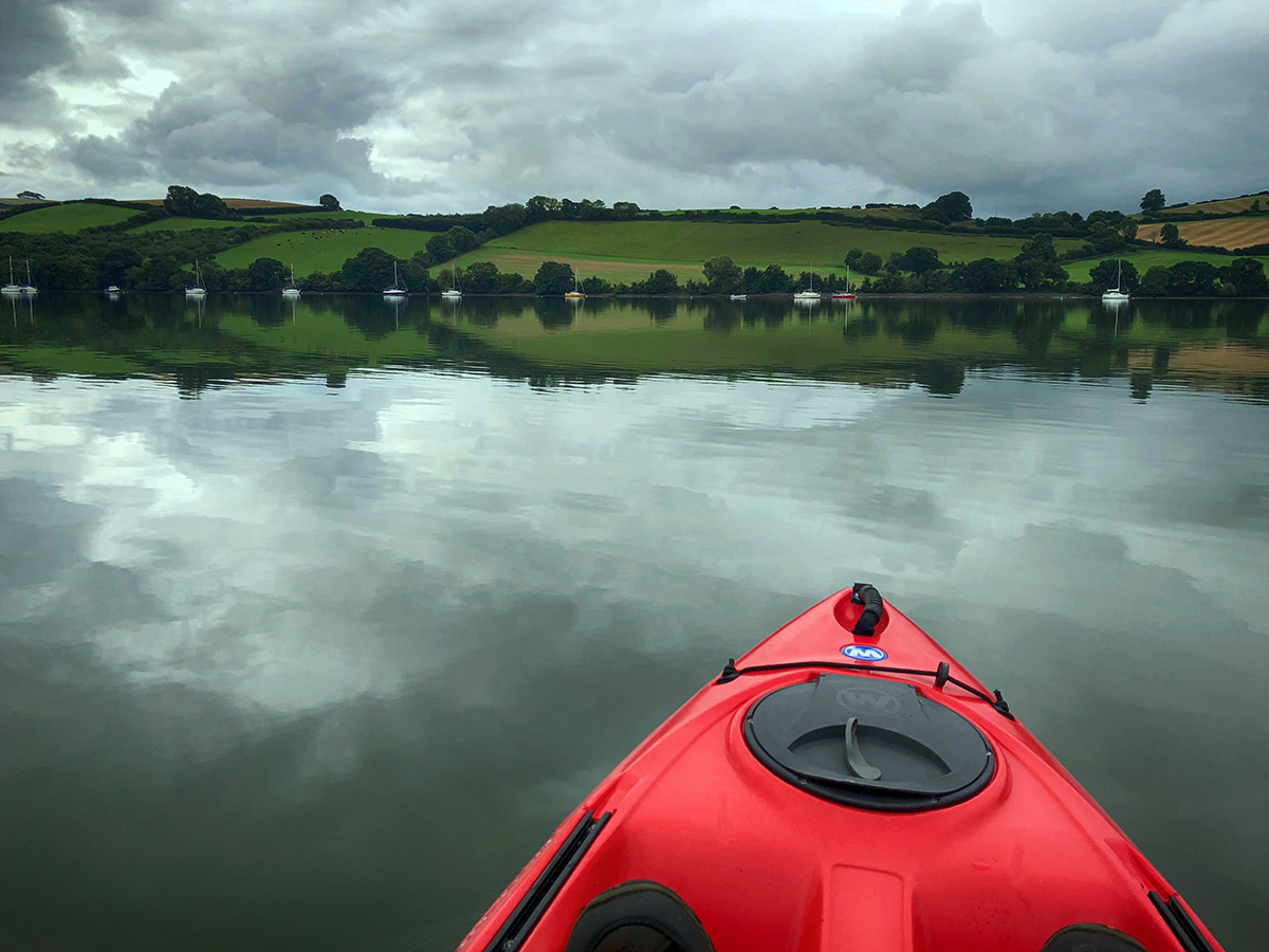 Paddling on the river Dart