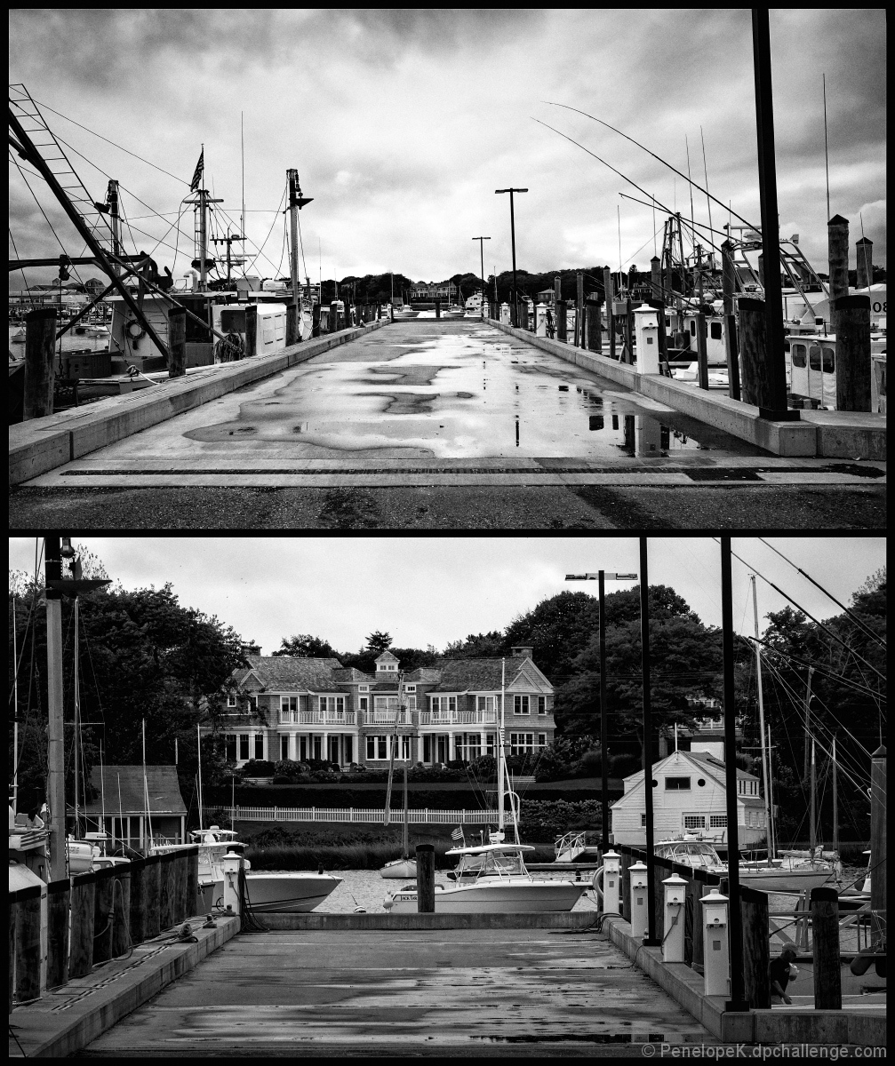 Diptych: Wet Day at the Dock