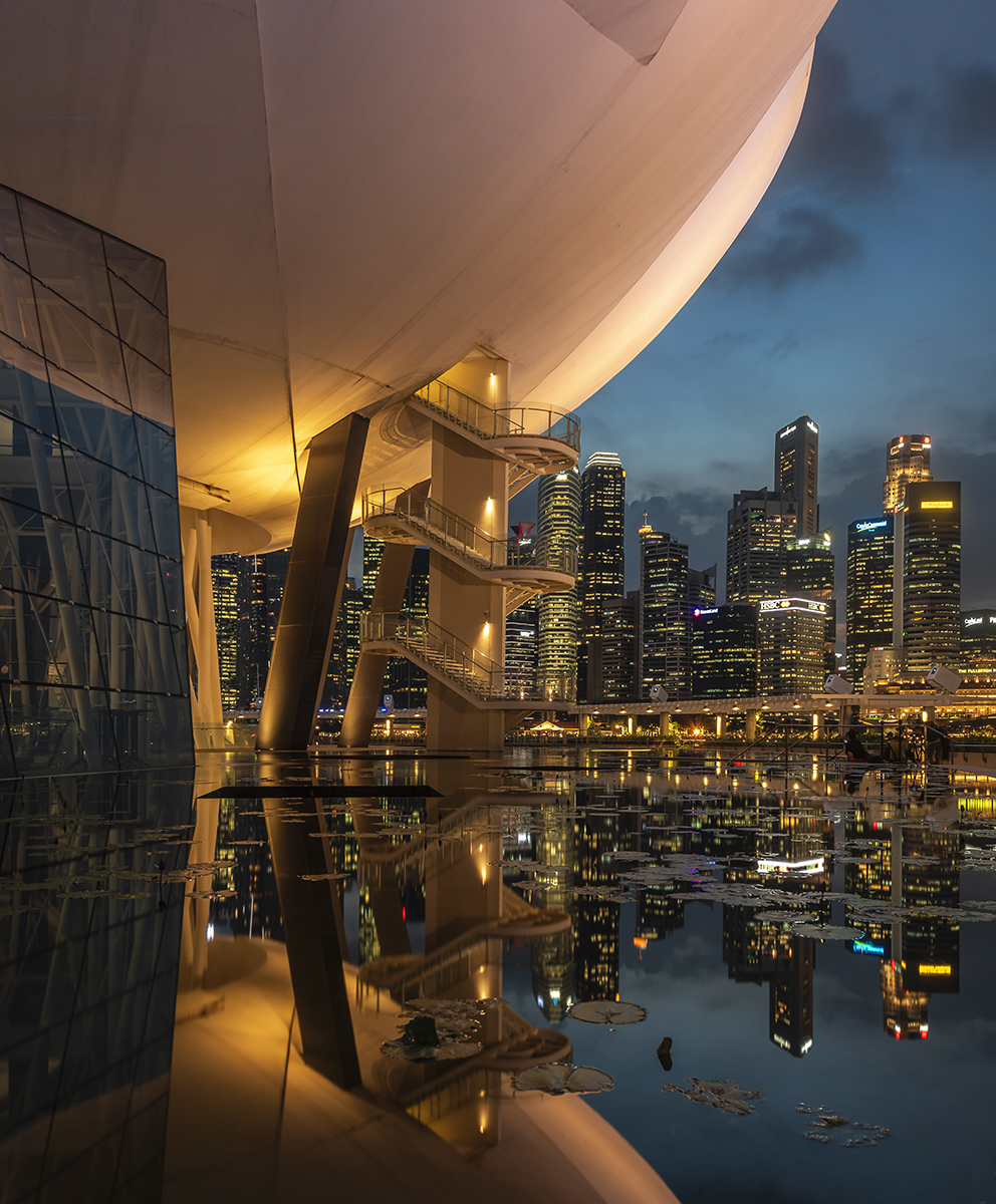 Blue hour reflection
