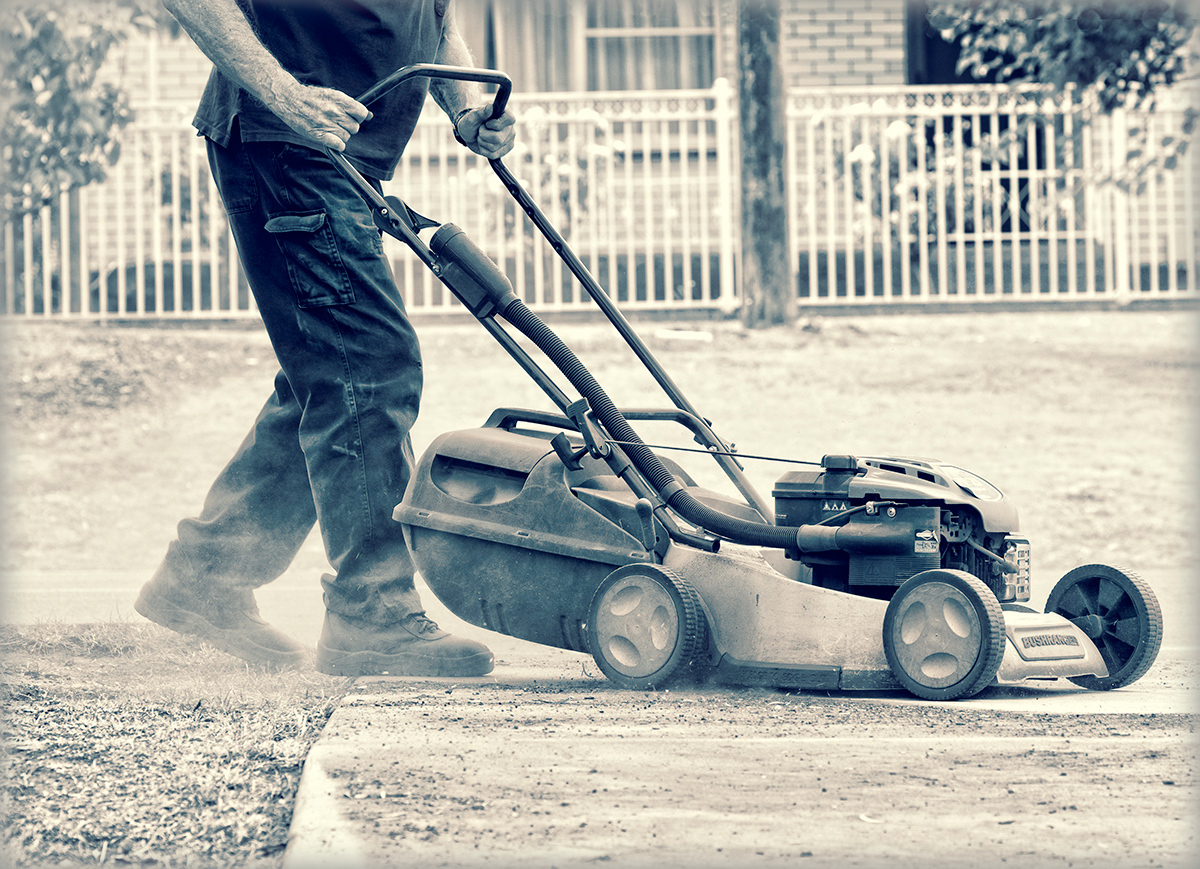 Mower of Concrete and Dirt