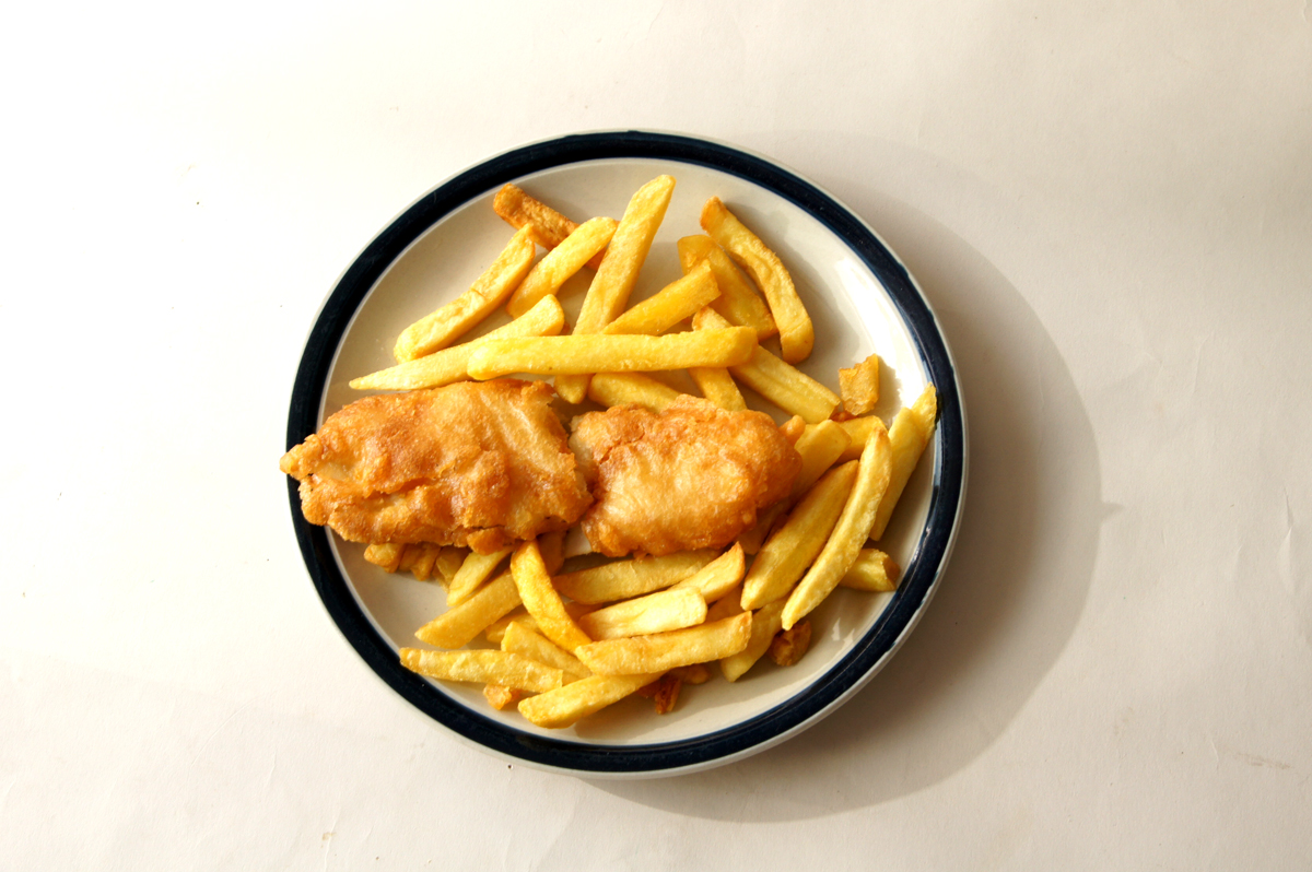 Fish and Chips, traditional takeaway food