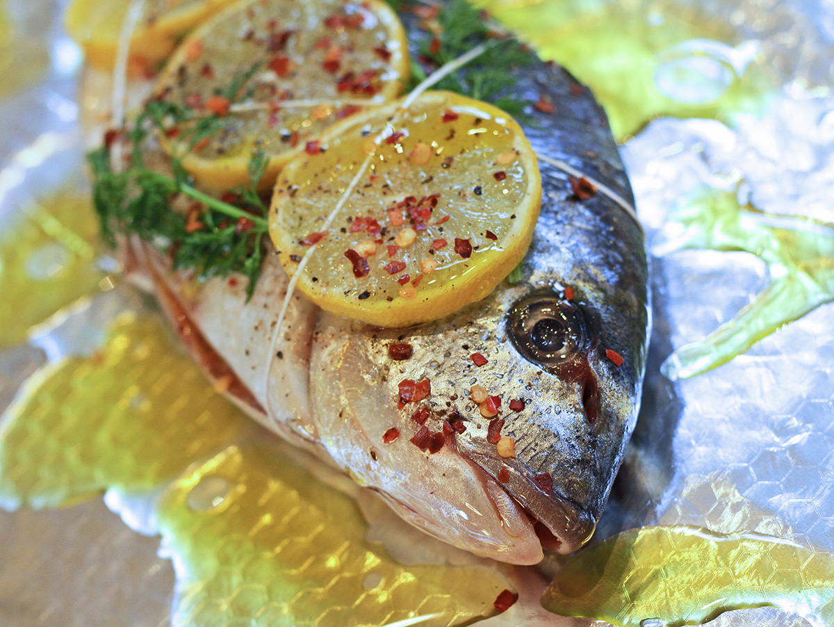 All dressed...and into the oven