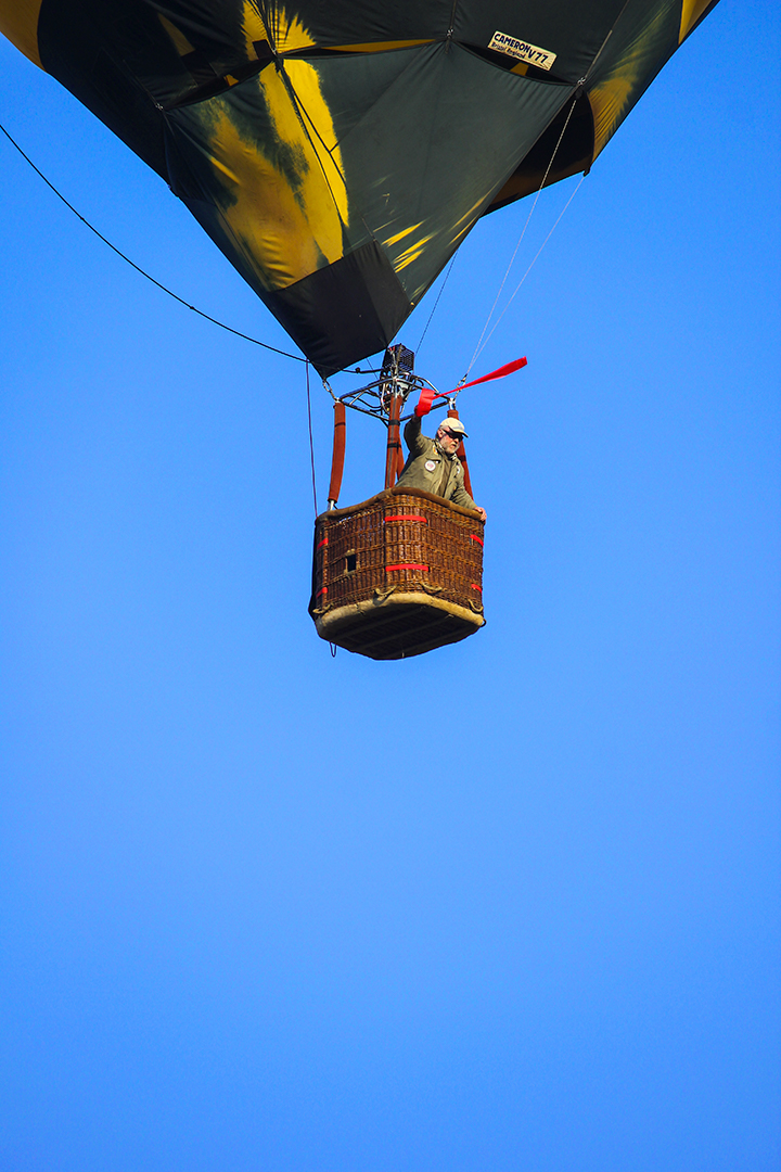 Dropping the marker - Hot Air Balloon Championships