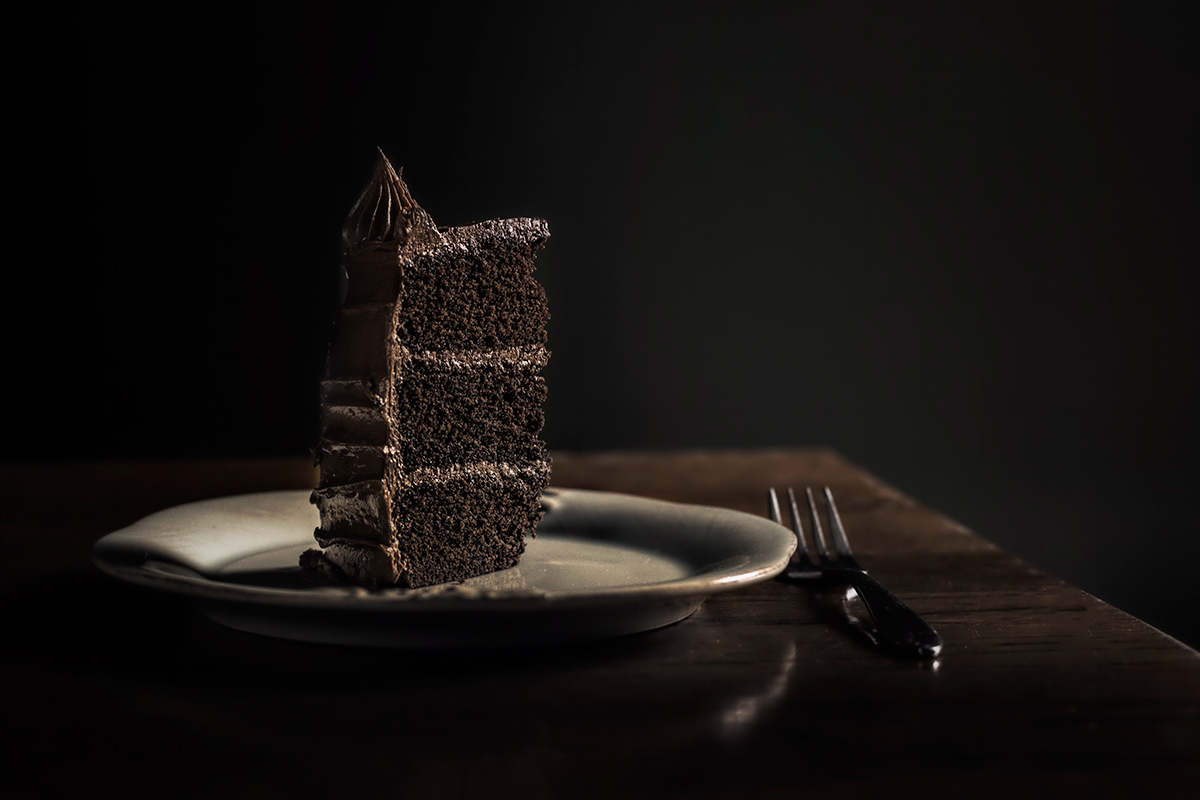 Mocha Chocolate Cake - Last Slice (true)