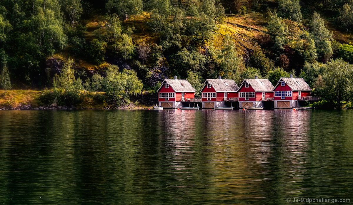 Boat Houses ~ Aurlandsfjorden ~ Flm Norway