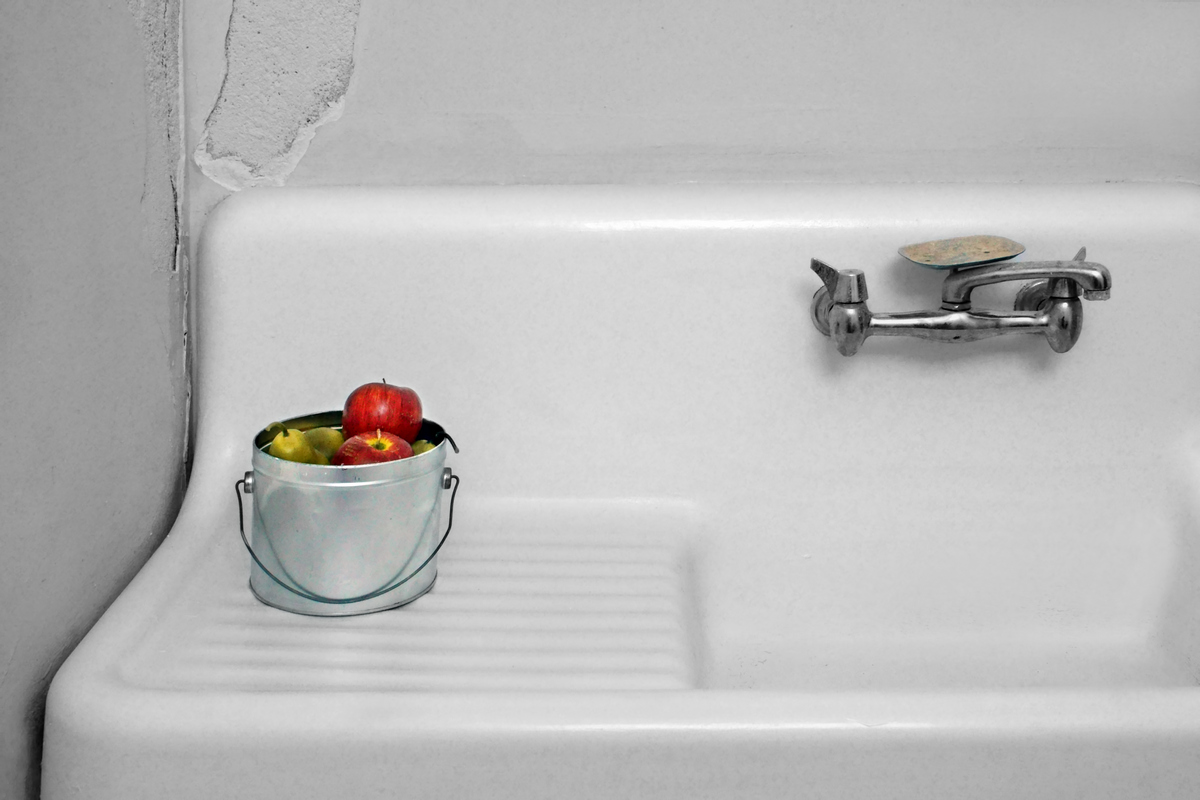 Still Life with Sink and Apples