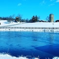 Snowy pond