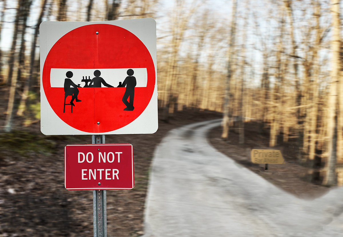   <br> Private Bar Ahead<br> <br>