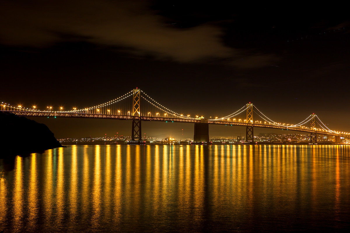 The Bay Bridge At Night.