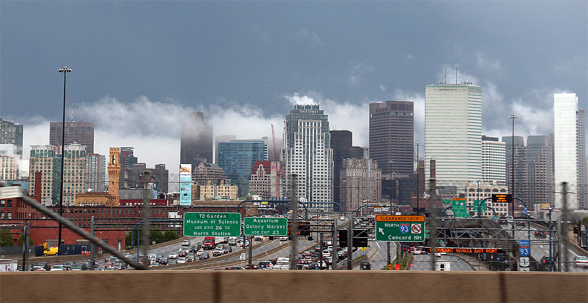 A rainy day in Boston