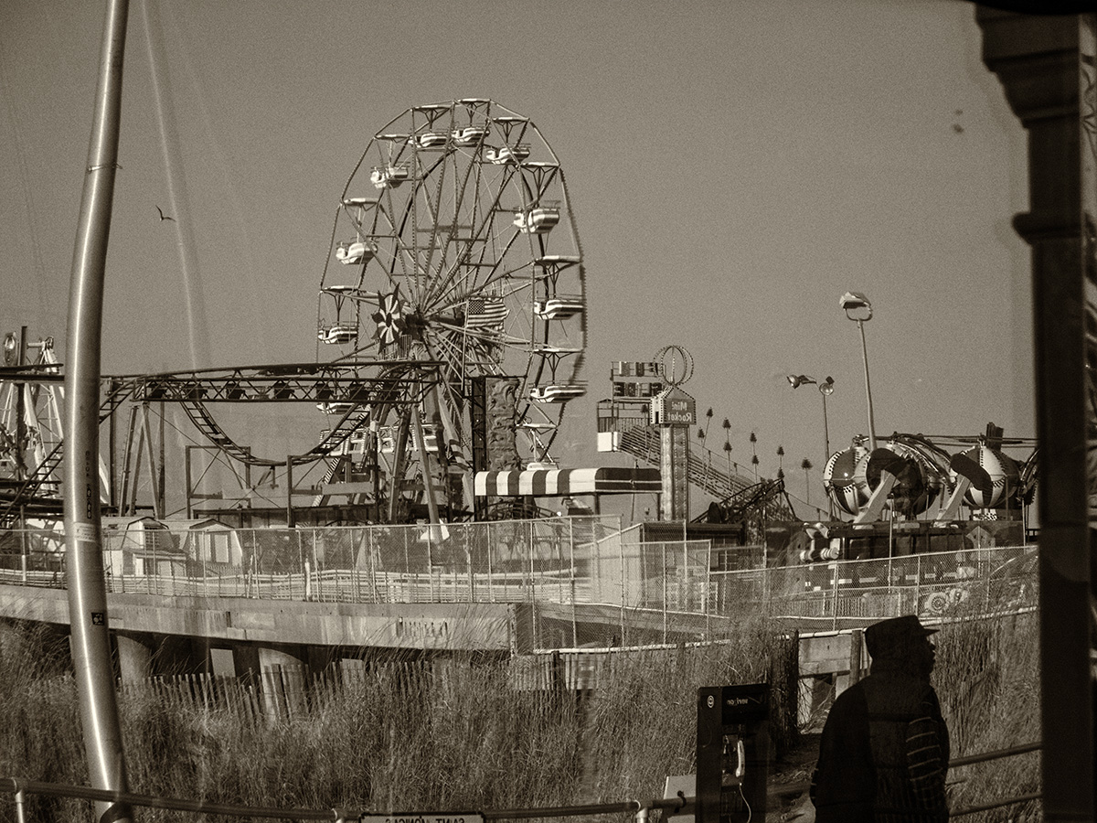 on the pier