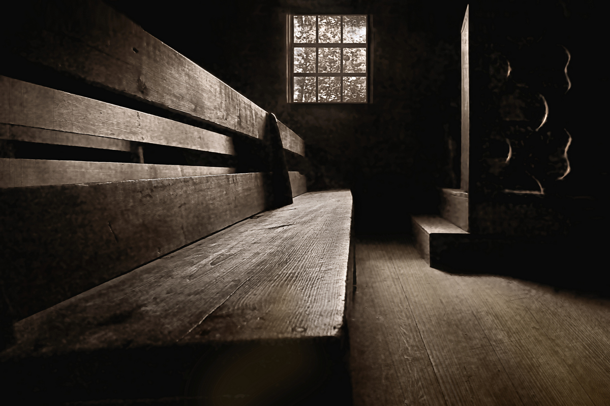 Old Church Pew - Sepia