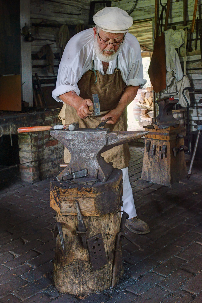 Blacksmith at Work - Living History at Fort Atkinson