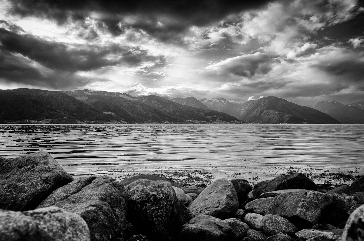 Sunset in the fjord
