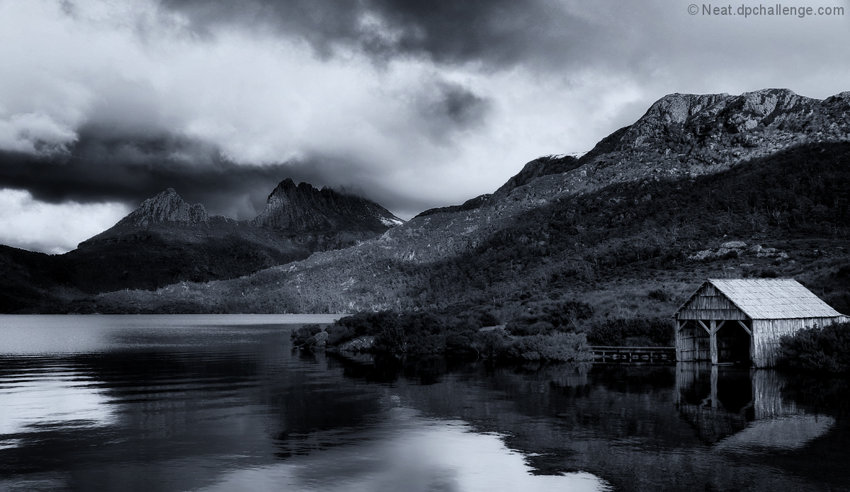 The boat shed by the lake