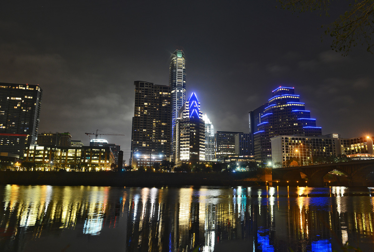 Austin down town at night