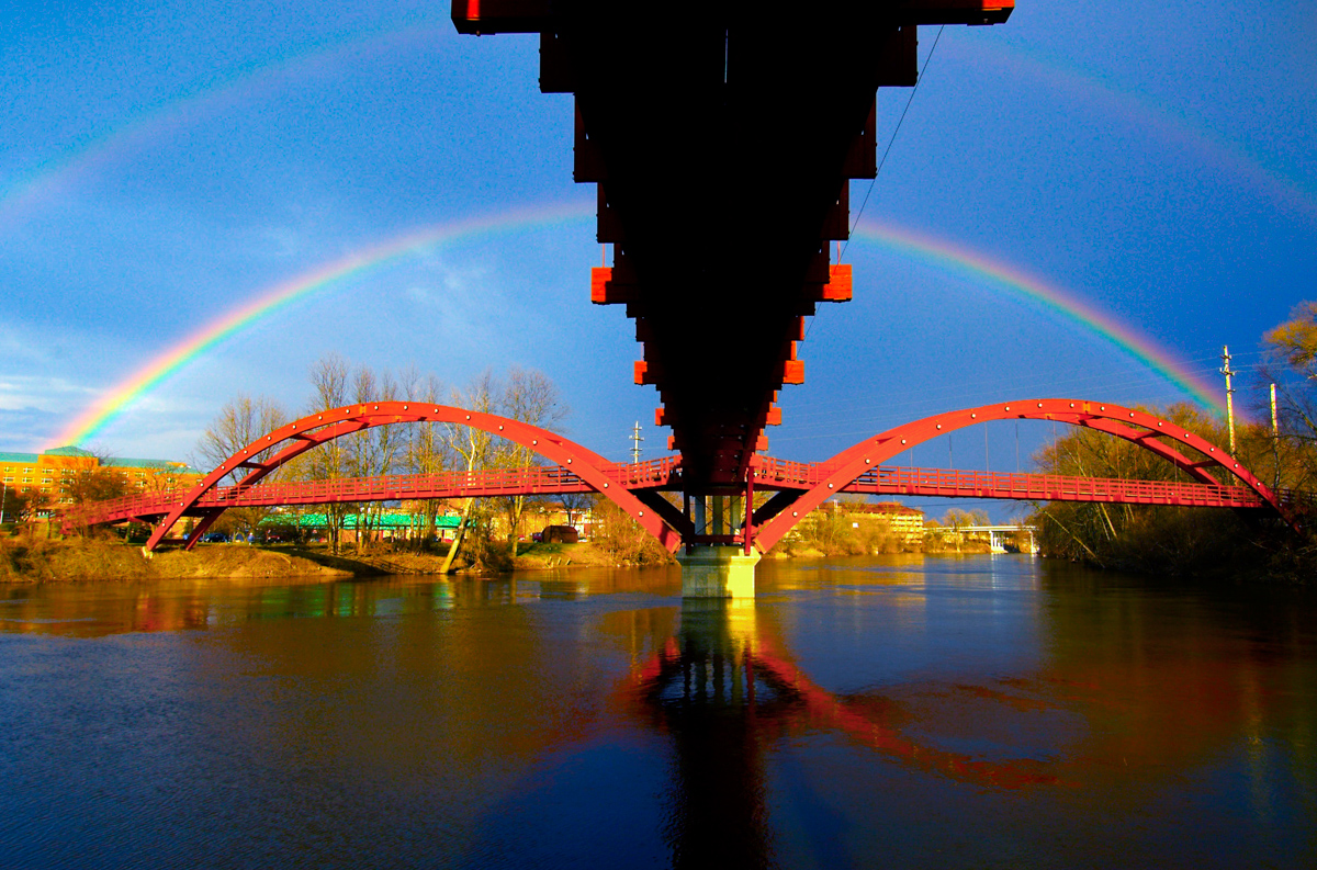 Triple Bridge and Double Rainbow