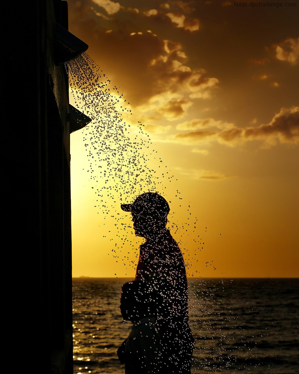 Sunset showers