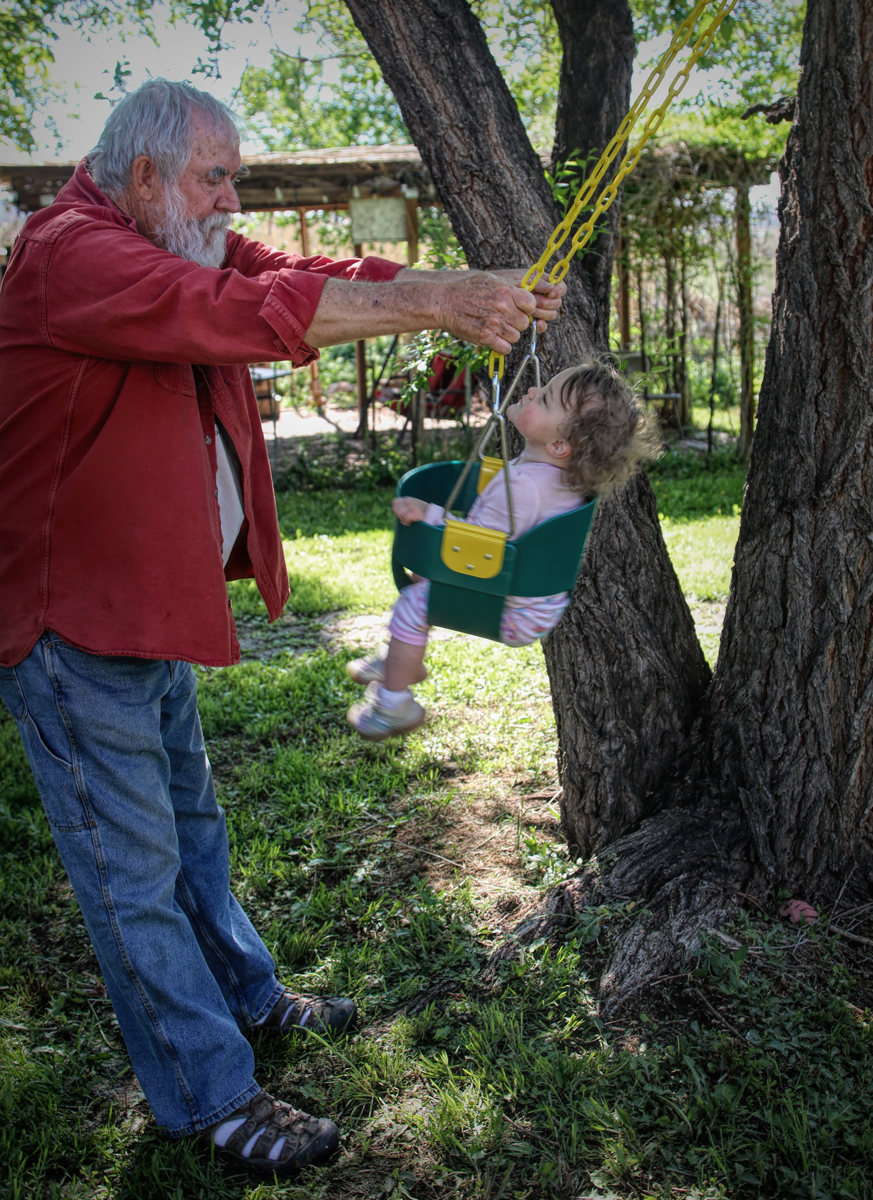 Tree Swings and Grandpa are the BEST