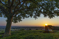 Somerset Levels at sunset