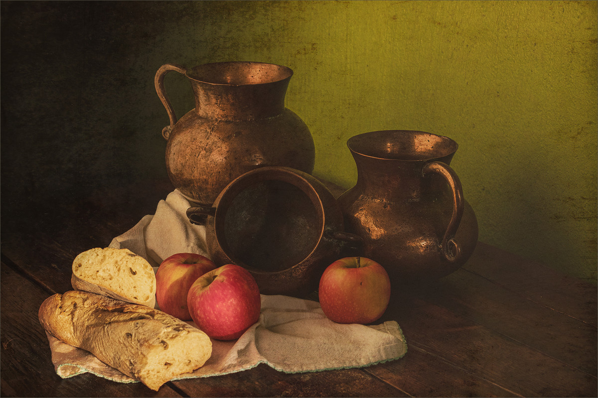 Still Life with Bread and Apples